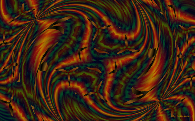 Swirling Abstract Pattern — Green, Hypnotic