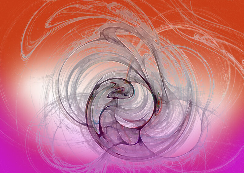 Swirling Abstract Pattern — Orange, Dynamic
