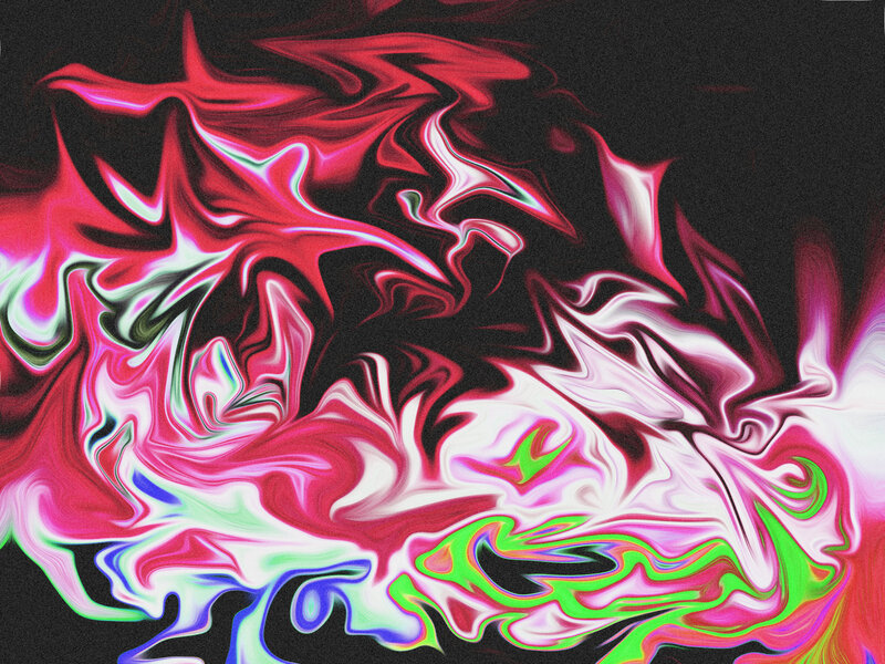 Swirling Abstract Pattern — Red, Dynamic, Green