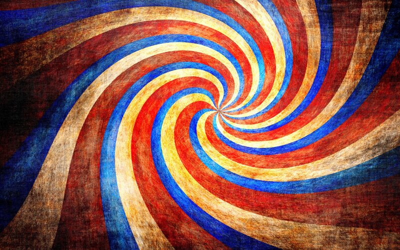 Swirling Abstract Pattern — Red, Hypnotic