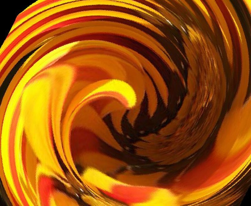 Swirling Abstract Pattern — Yellow, Dynamic, Spiral