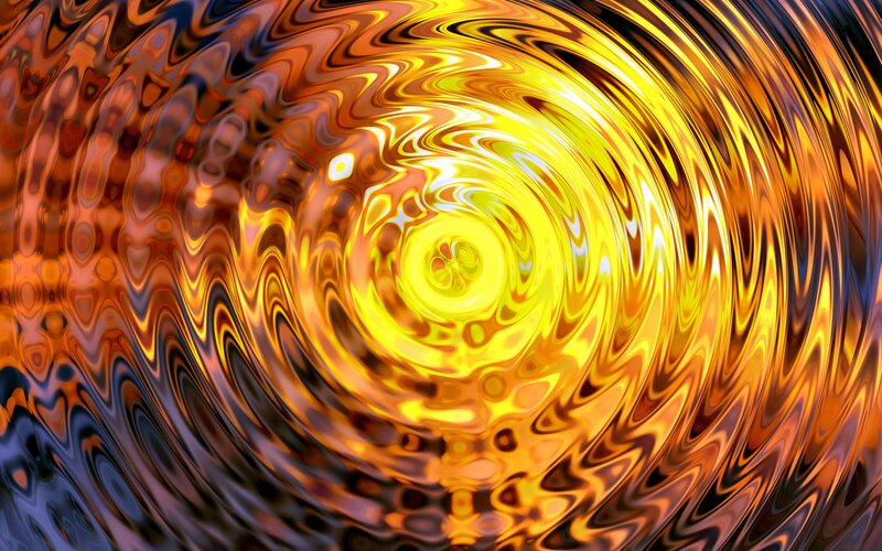 Swirling Abstract Pattern — Yellow, Dynamic