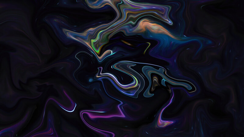 Swirling Abstract Patterns — Black