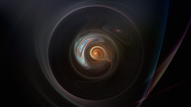Swirling Abstract Vortex — Black