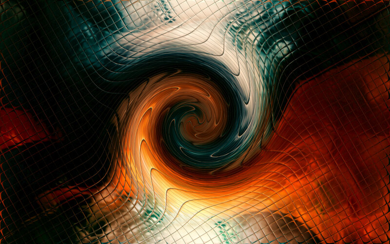 Swirling Abstract Vortex — Orange