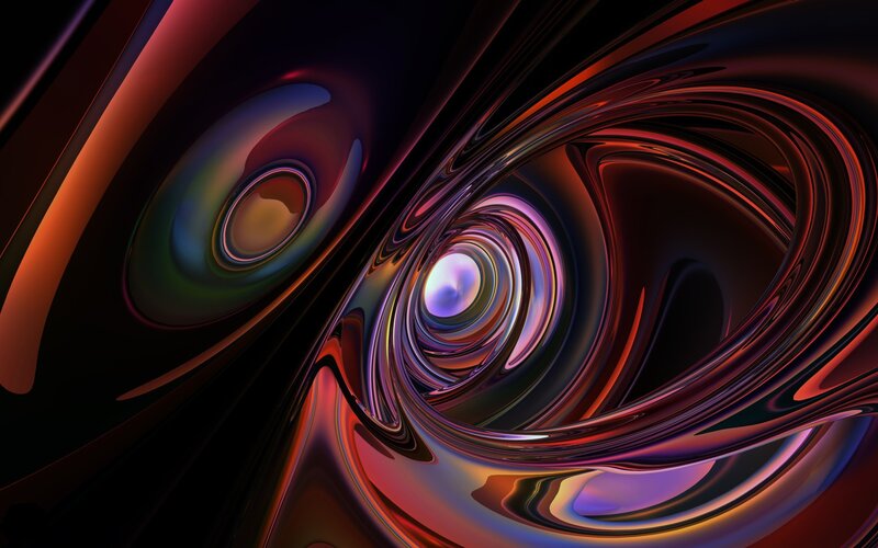 Swirling Abstract Vortex — Purple