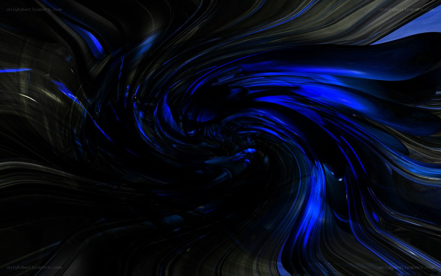 swirling blue and black abstract