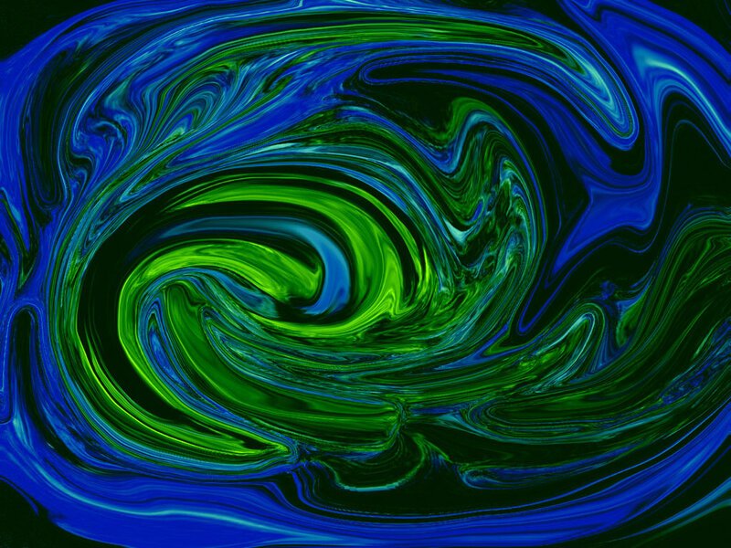 swirling blue and green abstract pattern