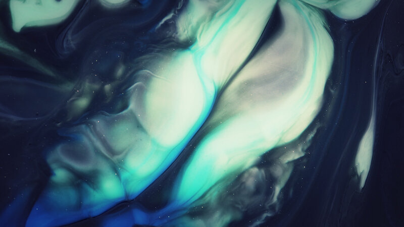 Swirling Blue and Green Liquid