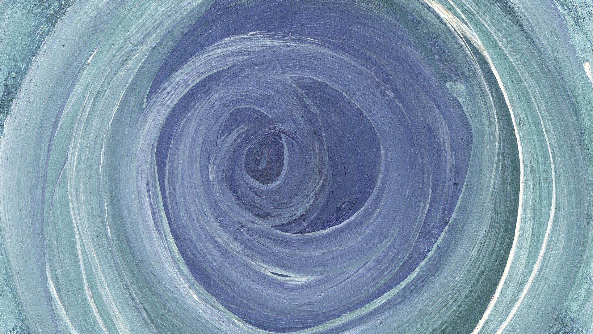 swirling blue and green paint