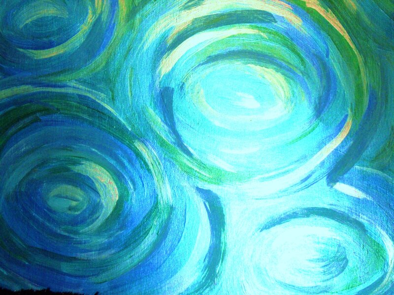 Swirling Blue and Green Patterns
