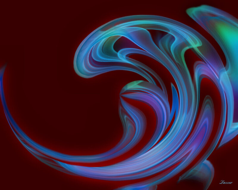 Swirling Blue and Red Patterns