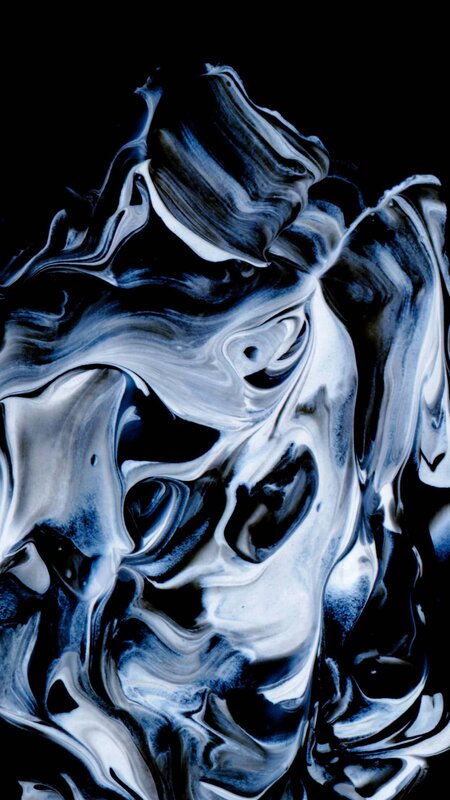 Swirling Blue and White Paint