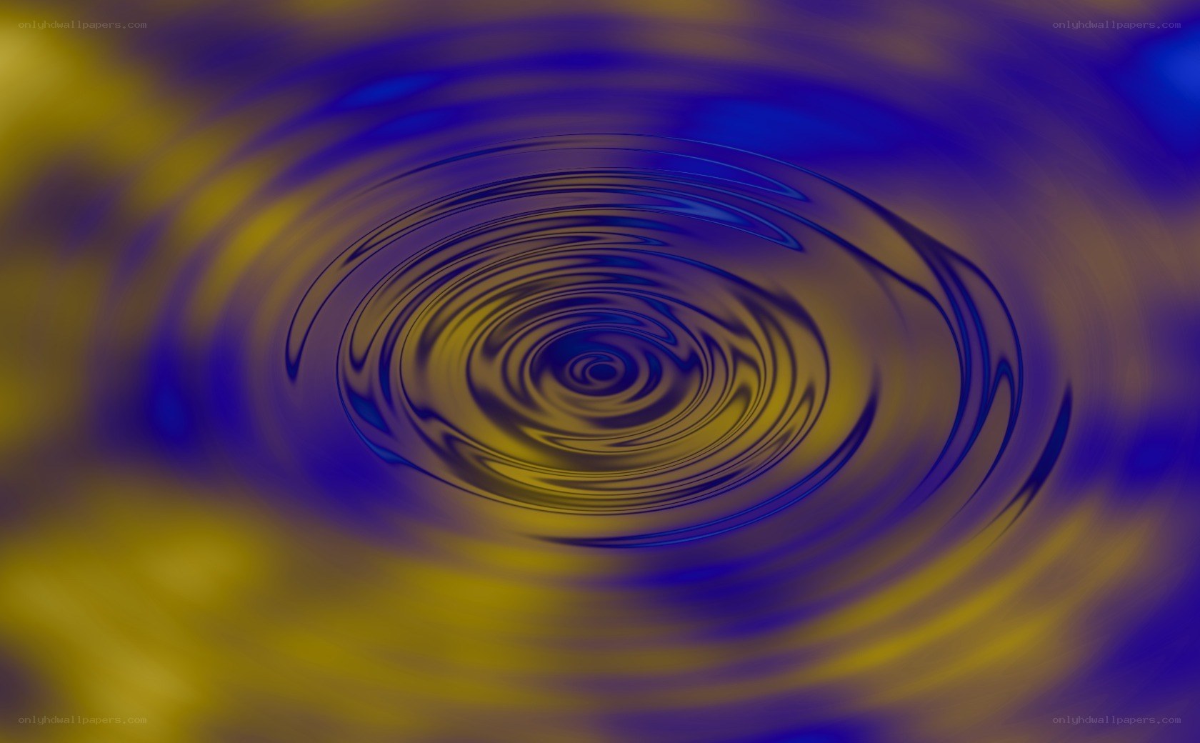 swirling blue and yellow vortex