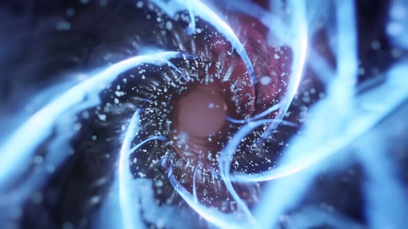 Swirling Blue Energy Vortex — Dynamic
