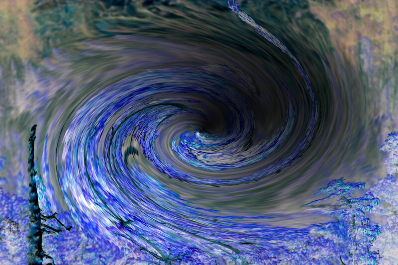 Swirling Blue Vortex — Dramatic