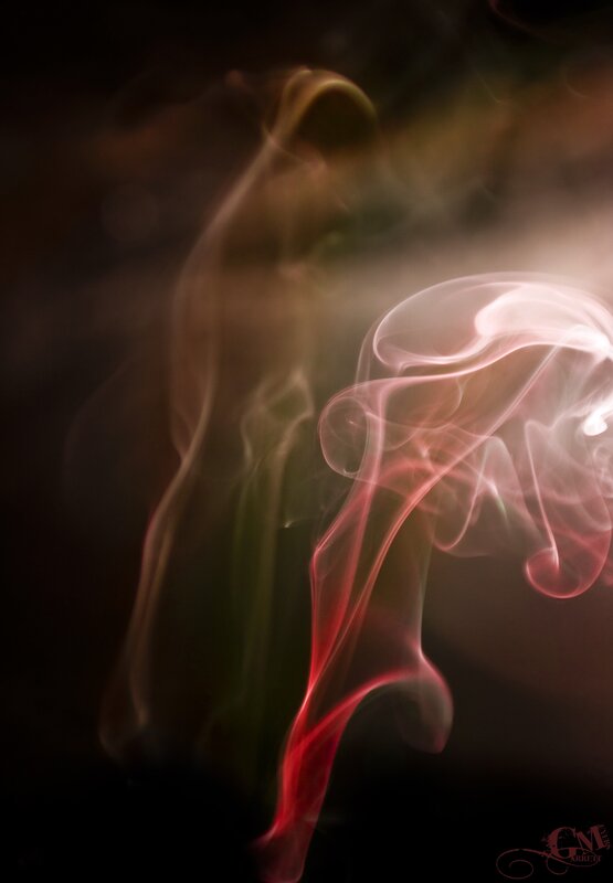 Swirling Colored Smoke — Red