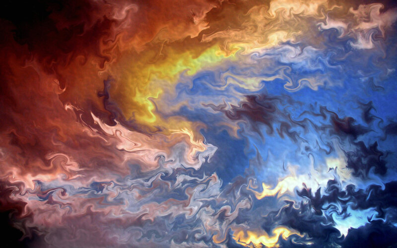 Swirling Colorful Clouds