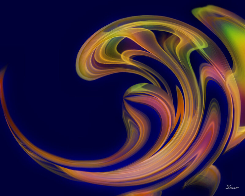 Swirling Colorful Light Patterns — Blue