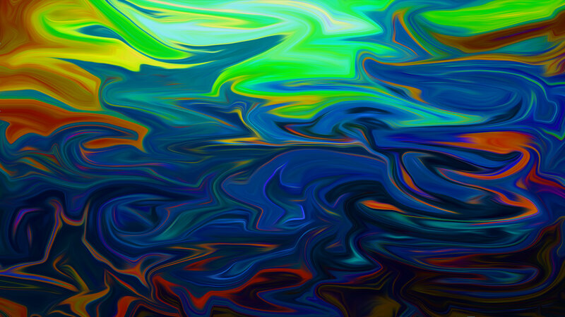 Swirling Colorful Liquid — Blue