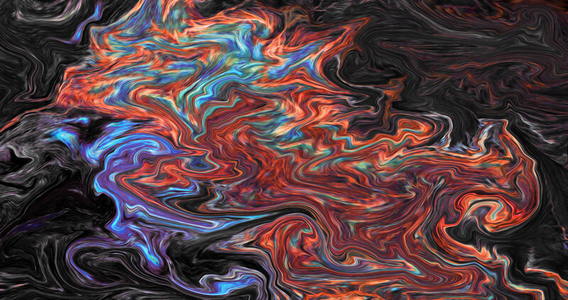 Swirling Colorful Liquid — Red