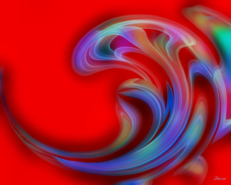 Swirling Colorful Pattern — Red
