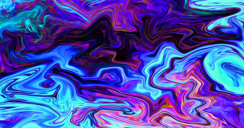 Swirling Colorful Patterns — Blue, Hypnotic