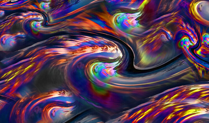 Swirling Colorful Patterns — Blue