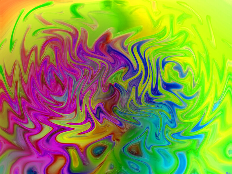 Swirling Colorful Patterns — Green