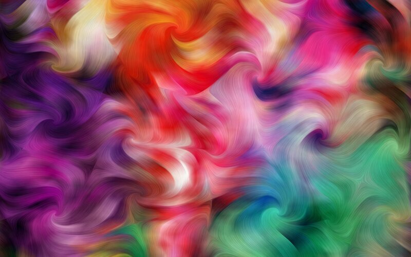 Swirling Colorful Patterns — Red