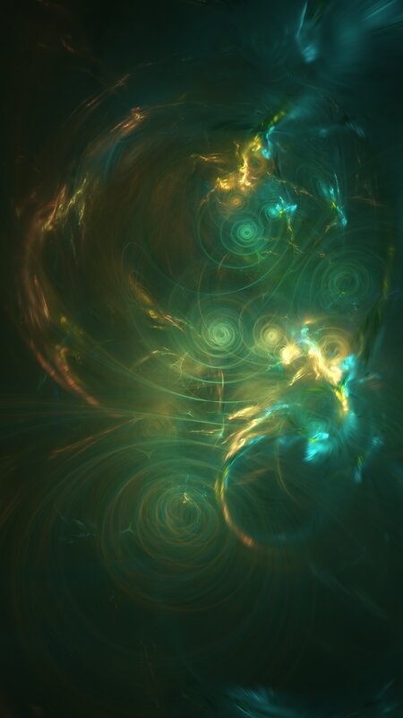 Swirling Energy Patterns — Green