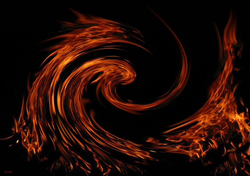 swirling fire vortex