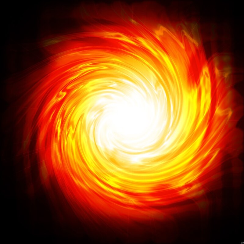 Swirling Fire Vortex — Red