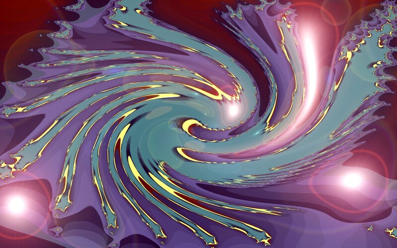 Swirling Fractal Pattern — Purple
