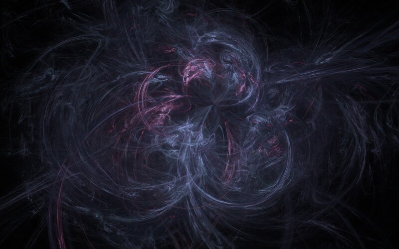 Swirling Fractal Patterns — Black, Mysterious