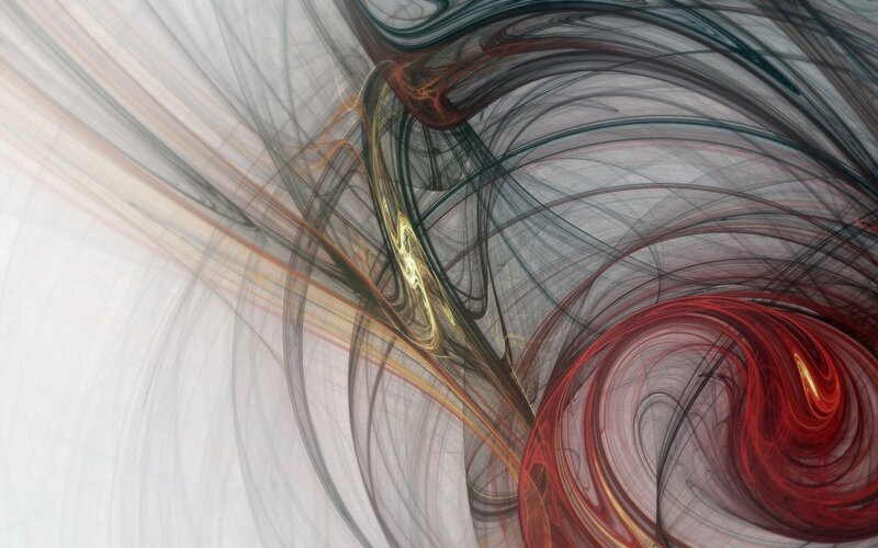Swirling Fractal Patterns — Red