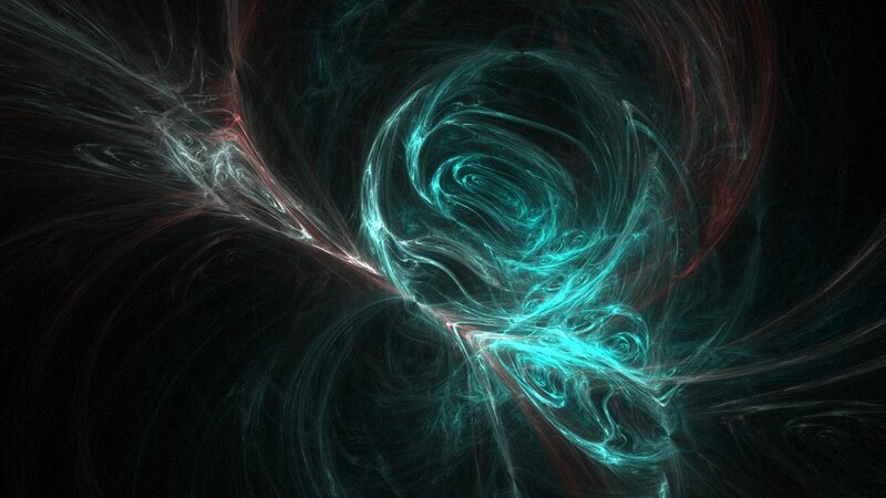 Swirling Fractal Patterns — Teal