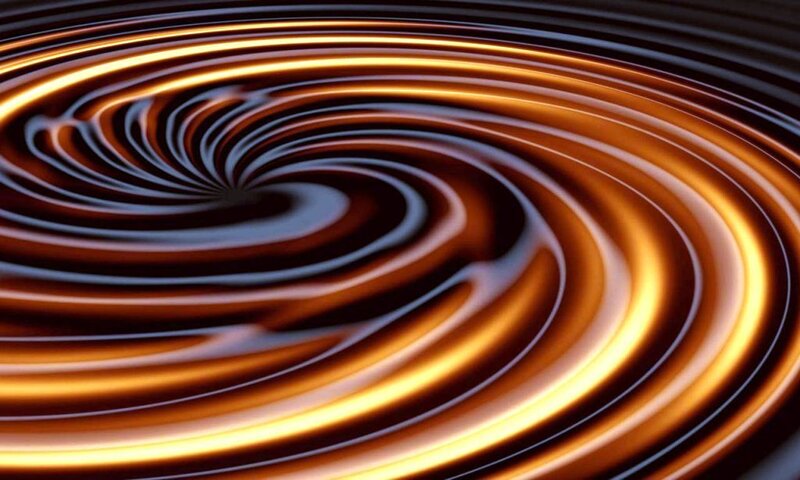 Swirling Golden Liquid