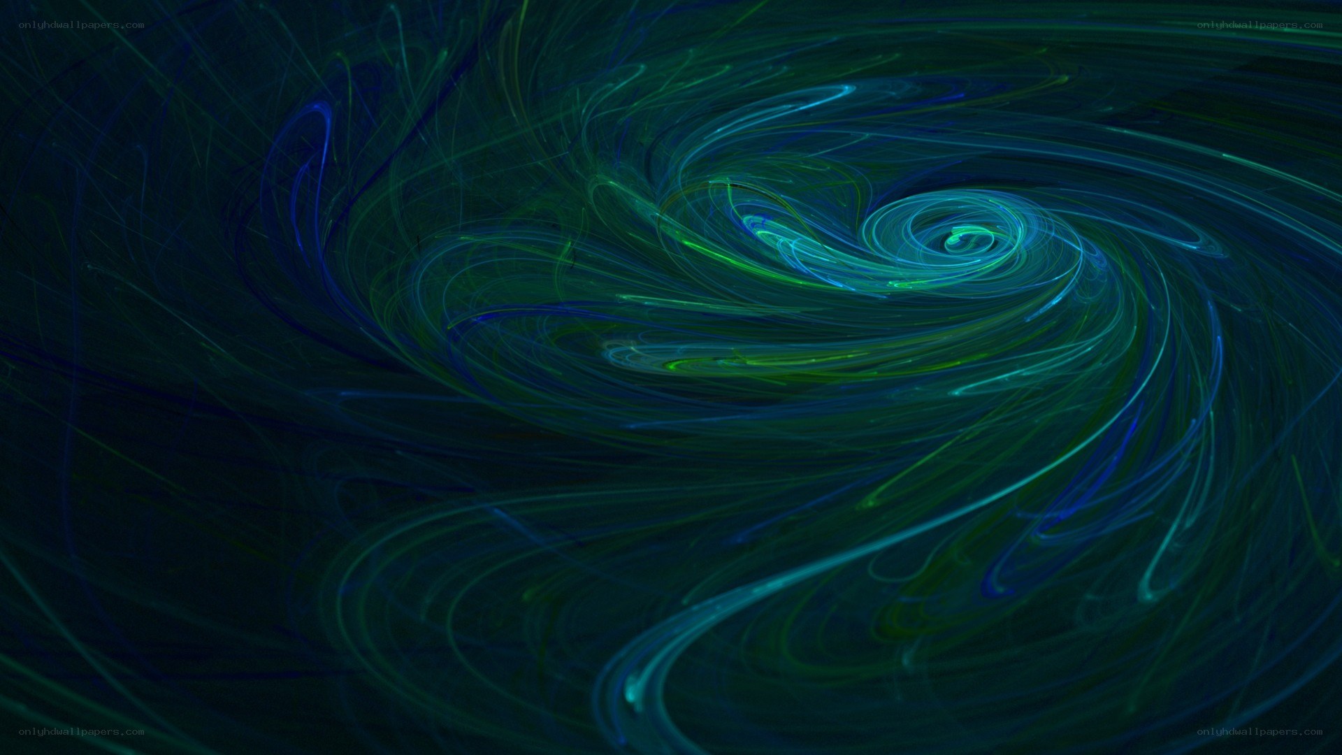 swirling green and blue vortex