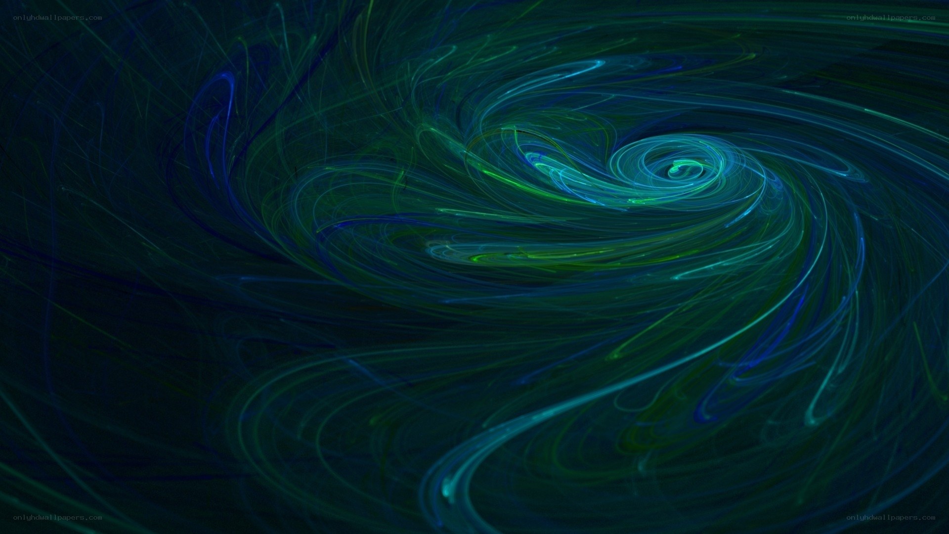 swirling green and blue vortex