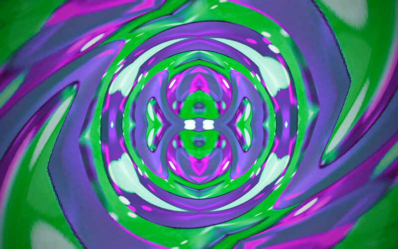Swirling Green and Purple Pattern