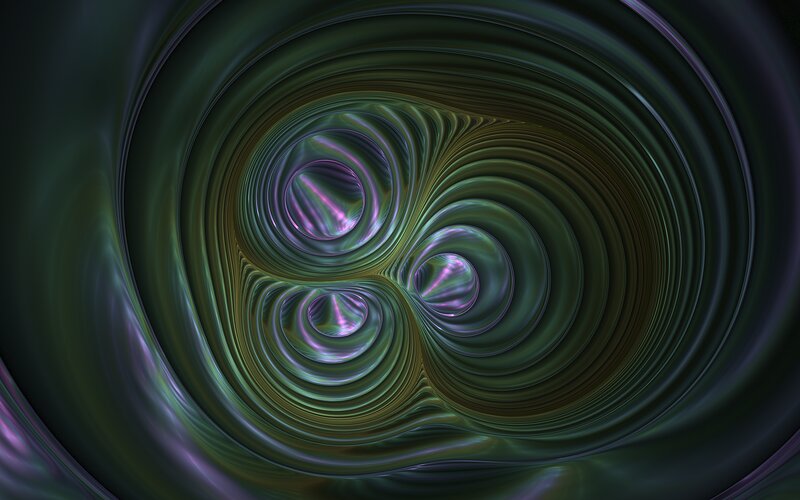 Swirling Green and Purple Patterns