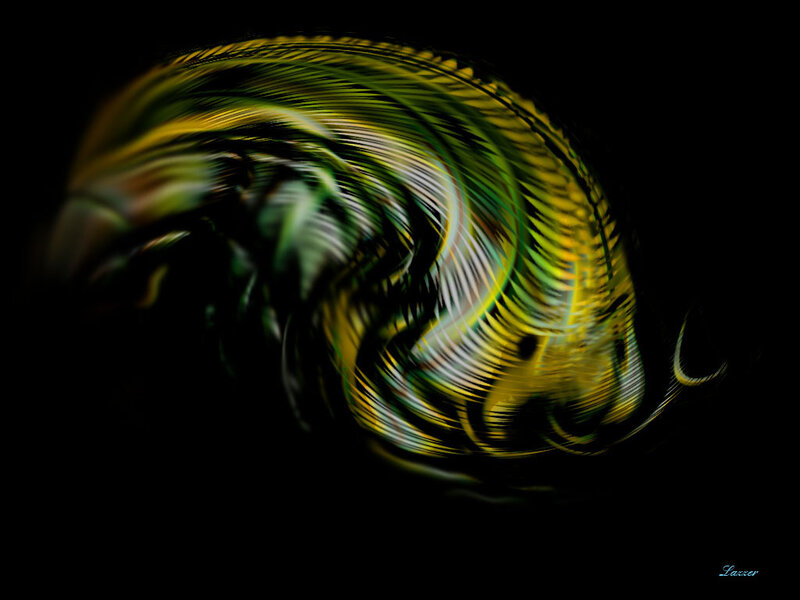 Swirling Green and Yellow Light