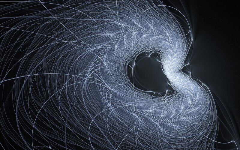 Swirling Light Lines — Black