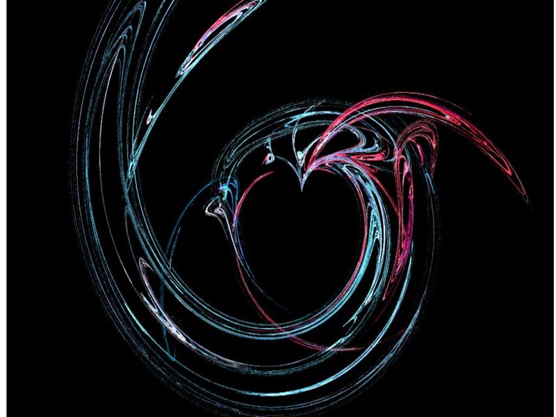 Swirling Light Lines — Blue