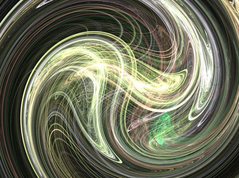 Swirling Light Patterns — Green, Dynamic