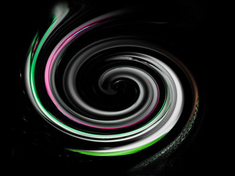Swirling Light Patterns — Green