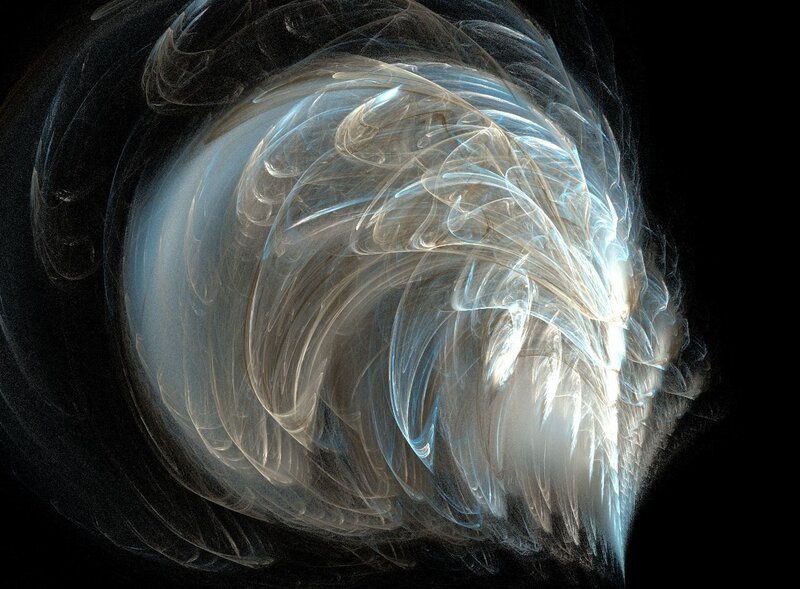 Swirling Light Patterns — White