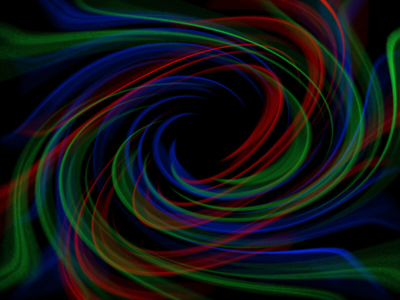 Swirling Light Trails — Red