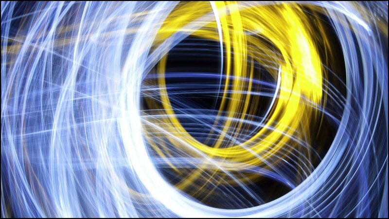 Swirling Light Trails — Yellow